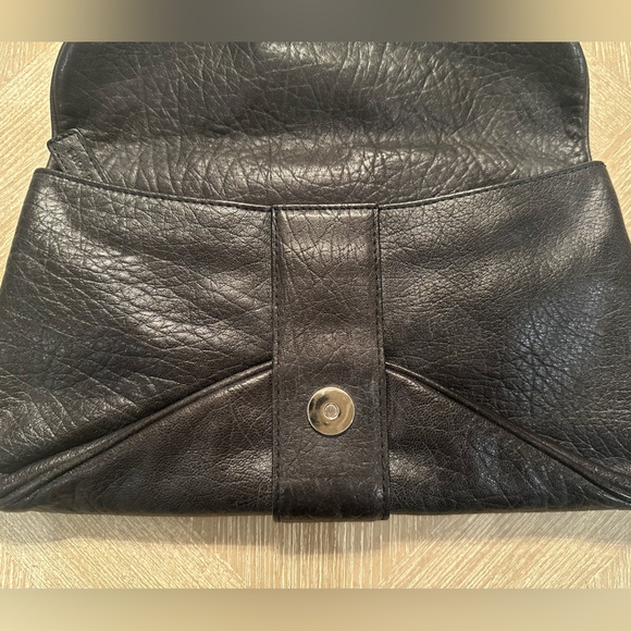 Michael Kors - Black Leather Clutch Purse - Picture 7 of 10